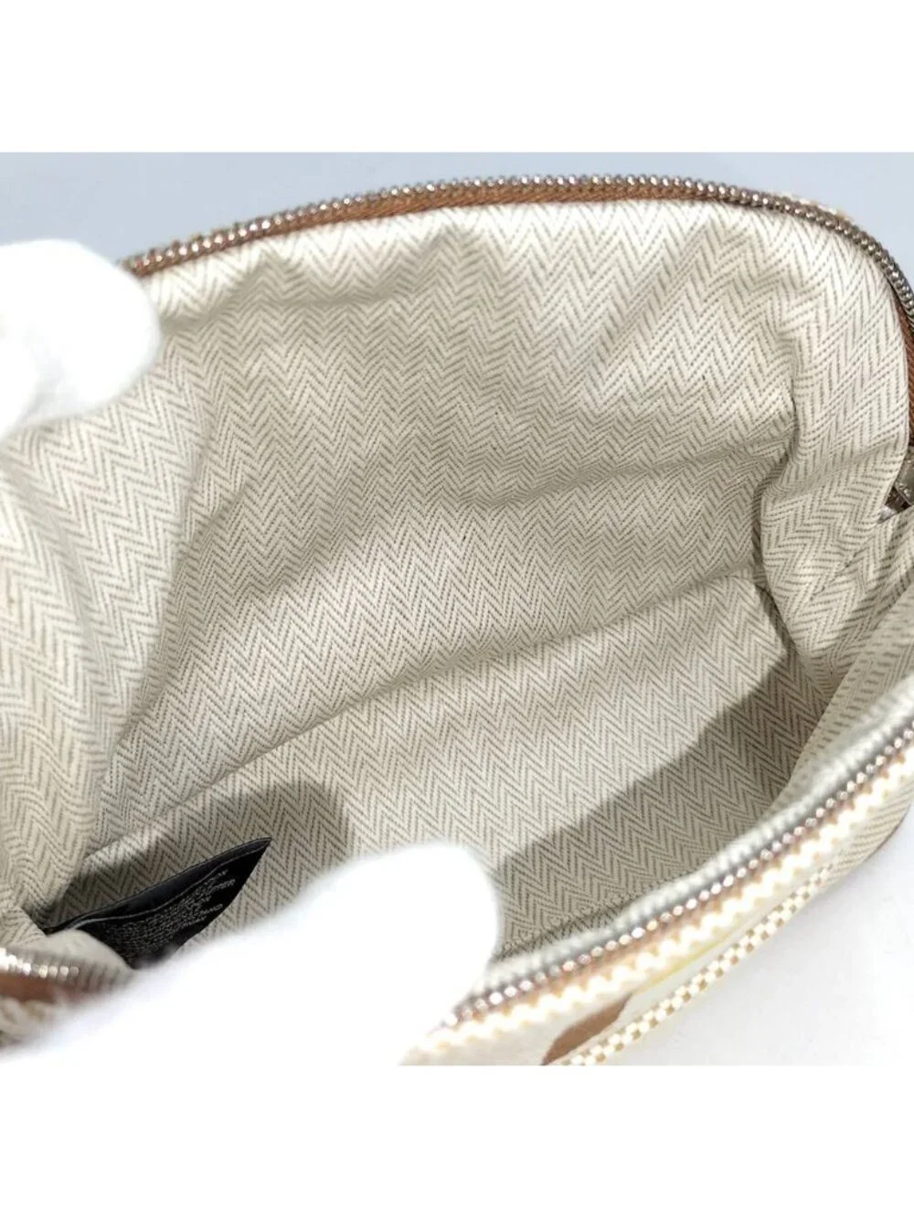 Hermes Bolide Casaque Mini Pouch Canvas Beige